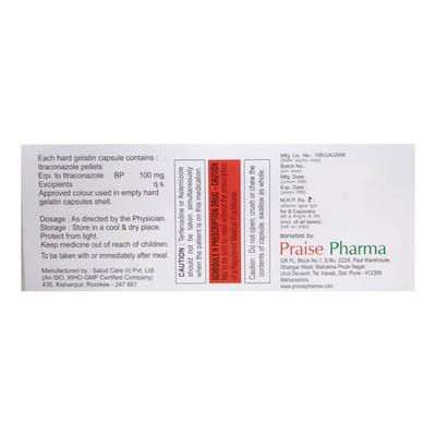 ITRALYN 100 Capsule 8's - Fungal Infections-Anf