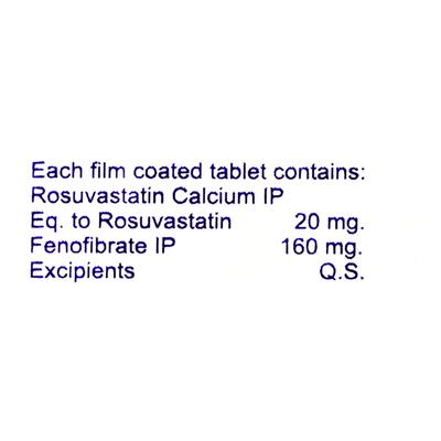 CLORES F 20 Tablet 10's - High Cholesterol-Dys