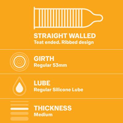 Durex Sensually Flavoured Condoms - Vanilla Popsicle 10's - Plain/Flavoured Condoms