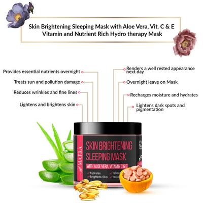Matra Skin Brightening Sleeping Mask 100 gm - Masks & Peels