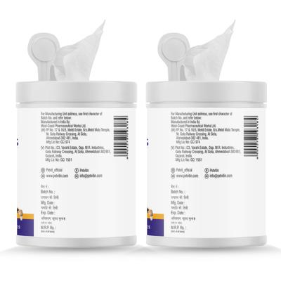 Petvit Nose and Paw Wipes (Pack of 2 x 50s) 1's - Pet accessories