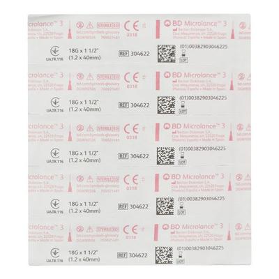 BD Microlance 3 Needle (18G x 1.5 in) (304622) 1's - Syringes And Needles