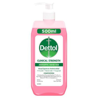 Dettol Clinical Strength Antiseptic Hand Rub Liquid 500 ml - Hand Sanitizer