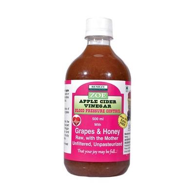 Zoe Apple Cider Vinegar Blended with Grape Juice, Honey 500 ml - Apple Cider Vinegars