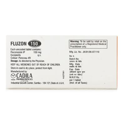 Fluzon 150mg Tablet 1'S - Fungal Infections-Anf