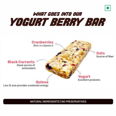 RiteBite Yoghurt Berry Bar (Pack of 12) - Nutritional Bars