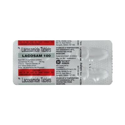 Lacosam 100mg Tablet 10'S - Epilepsy/Convulsion-Ant