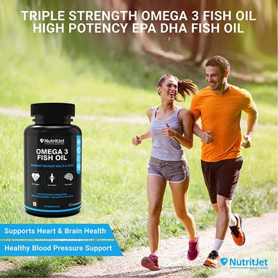 NutritJet Omega 3 Fish Oil Soft Gel Capsule 60's - Omega Fish Oil Fatty Acids