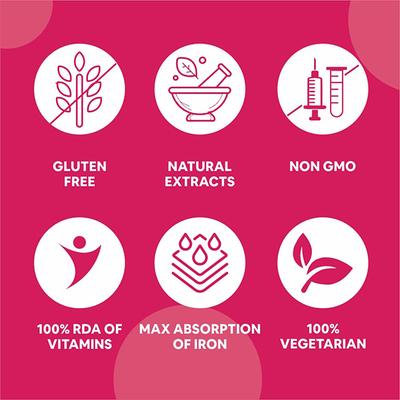 CF Iron + Vitamin C Veg Tablet 100's - Calcium And Minerals