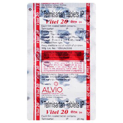 VITEL 20 Tablet 15's - Hypertension-Ang