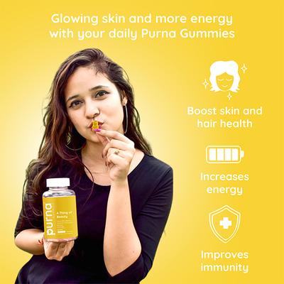 Purna Immunity Vitamin Gummies - Lemon Flavour 30's - Vitamin C