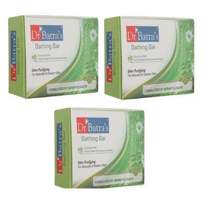 Dr Batra's Bathing Bar - Neem & Echinacea (Pack of 3 x 125 gm) - Soaps