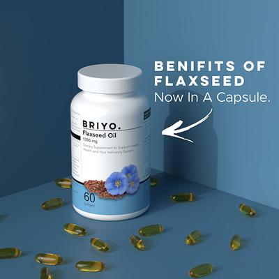 Briyo Flaxseed Oil 1000 mg Softgel 60's - Herbal Dietary Supplement
