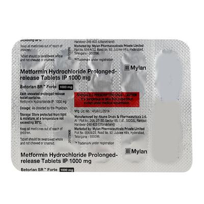 BETORLAN SR FORTE Tablet 10's - Diabetes-Ant