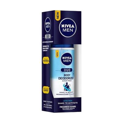 Nivea Men Duo Body Deodorizer Active Fresh 100 ml - Men Deodorants/Roll-Ons