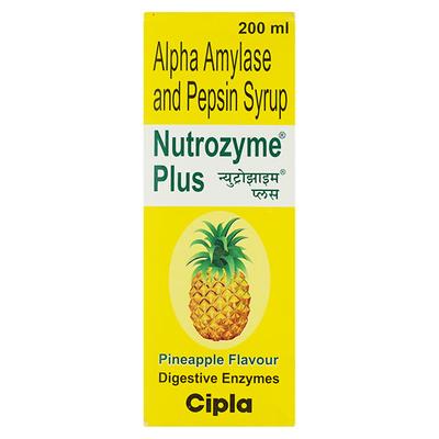 NUTROZYME PLUS PINEAPPLE FLAVOUR Syrup 200ml - Digestion-Dig