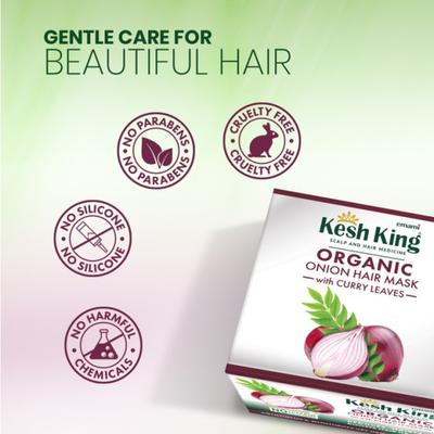 Kesh King Organic Onion Hair Mask with Curry Leaves 200 ml - Hair Masks & Packs