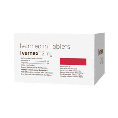 IVERNEX 12mg Tablet 1's - Parasitic Worms-Ant