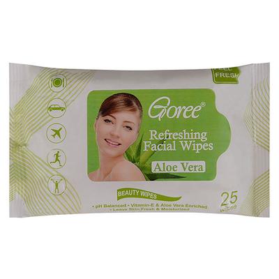 Goree Refreshing Facial Wipes - Aloe Vera 25's - Facial Wipes & Tissues