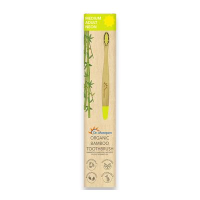 Dr.Morepen Organic Bamboo Adult Neon Toothbrush - Medium 1's - Toothbrushes