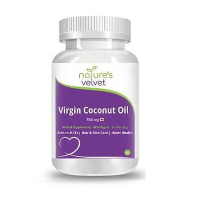 Natures Velvet Virgin Coconut Oil 500 mg Softgels 60's - Speciality Medicines