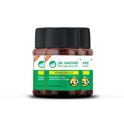 Dr. Vaidya's Herbobuild Capsule (Pack of 3 x 50's) - Health Products