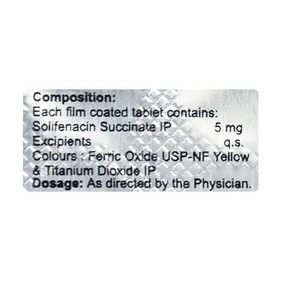 SOLIFIRST 5 Tablet 10's - Bladder And Prostate Disorders-Dru