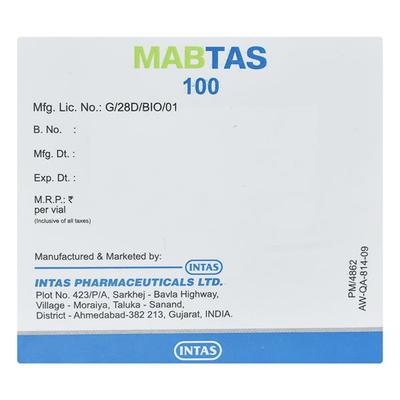 Mabtas 100mg Injection 10ml - Cancer Oncology-Tar