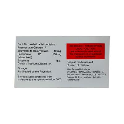 ROSLOY F 10 Tablet 15's - High Cholesterol-Dys
