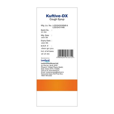 KUFTIVE DX Syrup 100ml - Cough And Cold-Cou