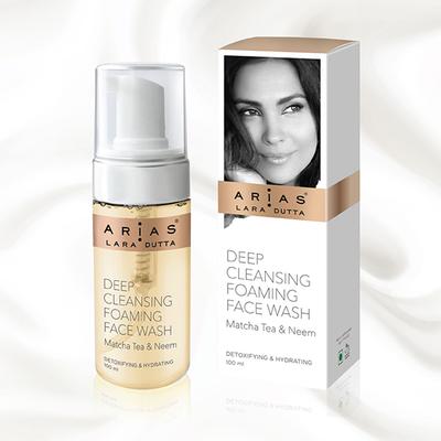 Arias by Lara Dutta Deep Cleansing Foaming Face Wash - Matcha Tea & Neem 100 gm - Face Wash & Cleansers