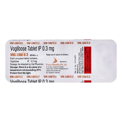 Voglow 0.3mg Tablet 10'S - Diabetes-Ant