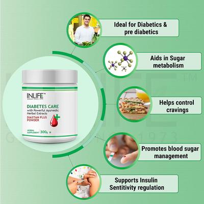 Inlife Diastan Plus Powder 300 gm - Diabetes (Fitness)
