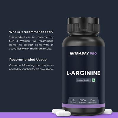 Nutrabay Pro L Arginine Capsule 60's - Amino Acids