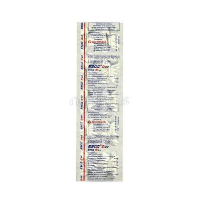 Esoz D 20mg Capsule 10'S - Ulcer/Reflux/Flatulence-Aaa