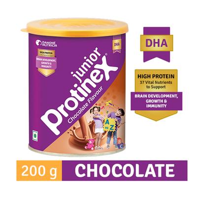 Protinex Junior Powder - Chocolate Flavour 200 gm (Tin) - Kids Nutrition