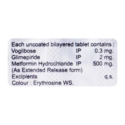 Trivose 2/500/0.3mg Tablet 10'S - Diabetes-Ant