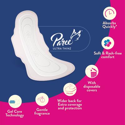 Paree Ultra Thinz Sanitary Pads (XL) 7's - Sanitary Napkins