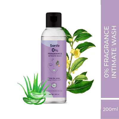Sanfe 0% Fragrance Intimate Wash 200 ml - Intimate Care