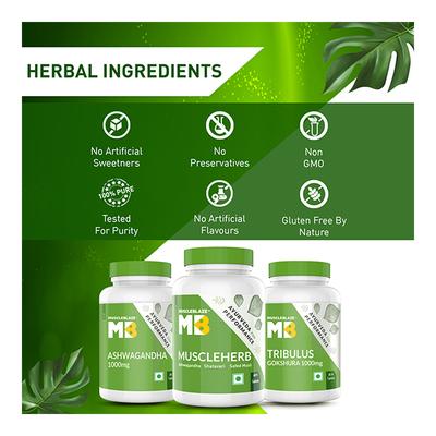 MuscleBlaze Muscleherb Tablet 30's - Herbal Dietary Supplement