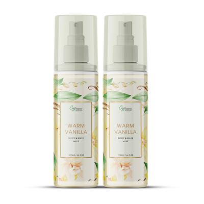 CGG Cosmetics Body & Hair Mist Warm Vanilla (Pack of 2 x 100 ml) 200 ml - Lotions & Creams