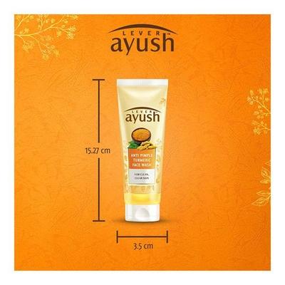 Lever Ayush Pimple Clear Turmeric Face Wash 80 gm - Face Wash & Cleansers