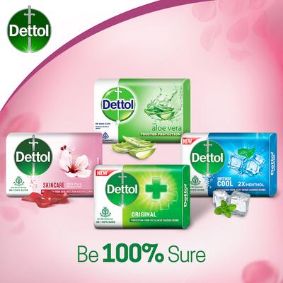 Dettol Skincare Bathing Soap - Pure Glycerine 125 gm (Buy 4 Get 1 Free) - Soaps