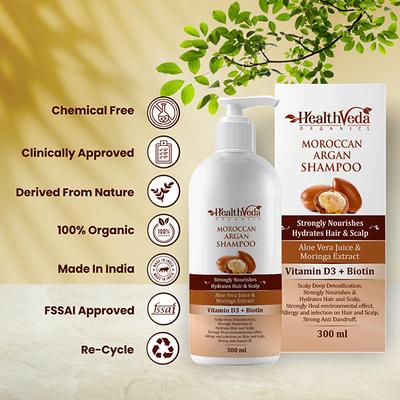 Health Veda Moroccan Argan Shampoo 300 ml - Shampoos