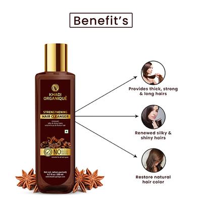 Khadi Organique Hair Cleanser - Strengthening 200 ml - Personal Care (Ayush)