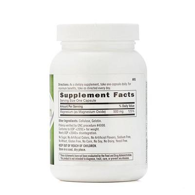 GNC Magnesium 500 mg Capsules 120's - Calcium And Minerals