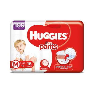 Huggies Dry Diaper Pants (M) 16's 16's - Diapers & Wipes