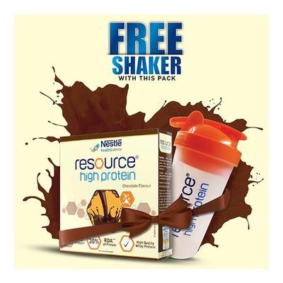 Nestle Resource High Protein Powder - Chocolate Flavour 400 gm (Refill Pack) - Protein Drink