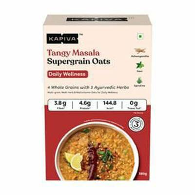 Kapiva Tangy Masala Supergrain Oats - Daily Wellness 380 gm - Health Products