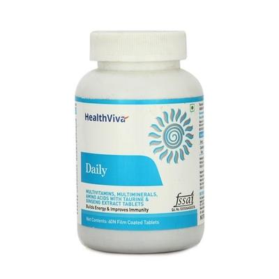 HealthViva Daily Multivitamin with Ginseng Unflavoured Tablet 60 's - Multi-Vitamins